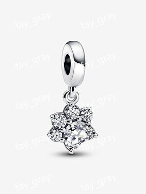Pandora Sparkling Pet Paw Print Dangle Charm